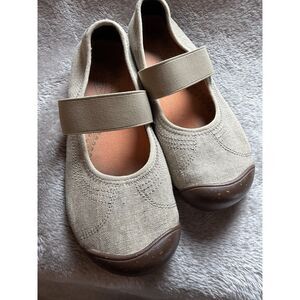 KEEN Sienna Beige Canvas Mary Jane Casual Shoes EU 37